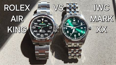 rolex air king vs iwc pilot